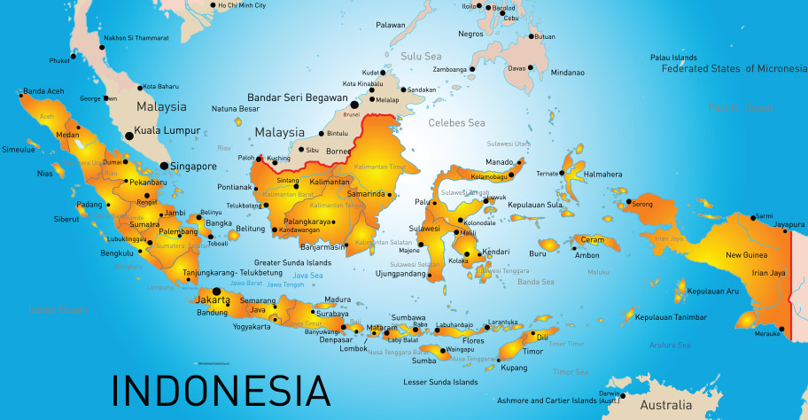 Indonesien Karte 