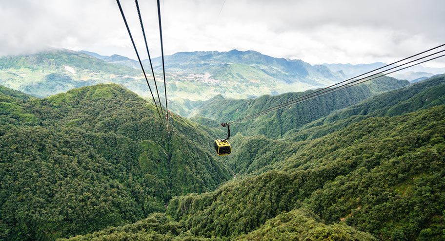 Sapa Bergregion Vietnam mit Seilbahn