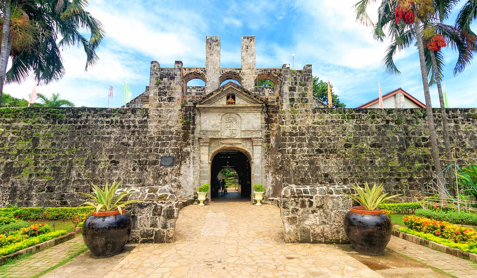 Mauern des Fort San Pedro in Cebu Philippinen