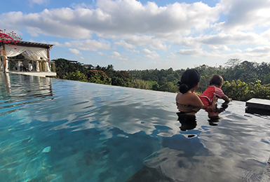 Baby Hotel Pool Ubud Bali